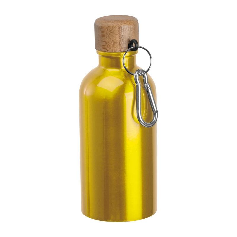 Sticlă din oțel inoxidabil cu carabină, 400 ml Galben