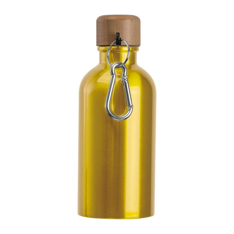 Sticlă din oțel inoxidabil cu carabină, 400 ml Galben