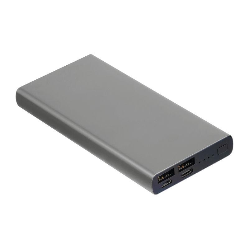 Powerbank din aluminiu reciclat, 10.000 mAh Gri
