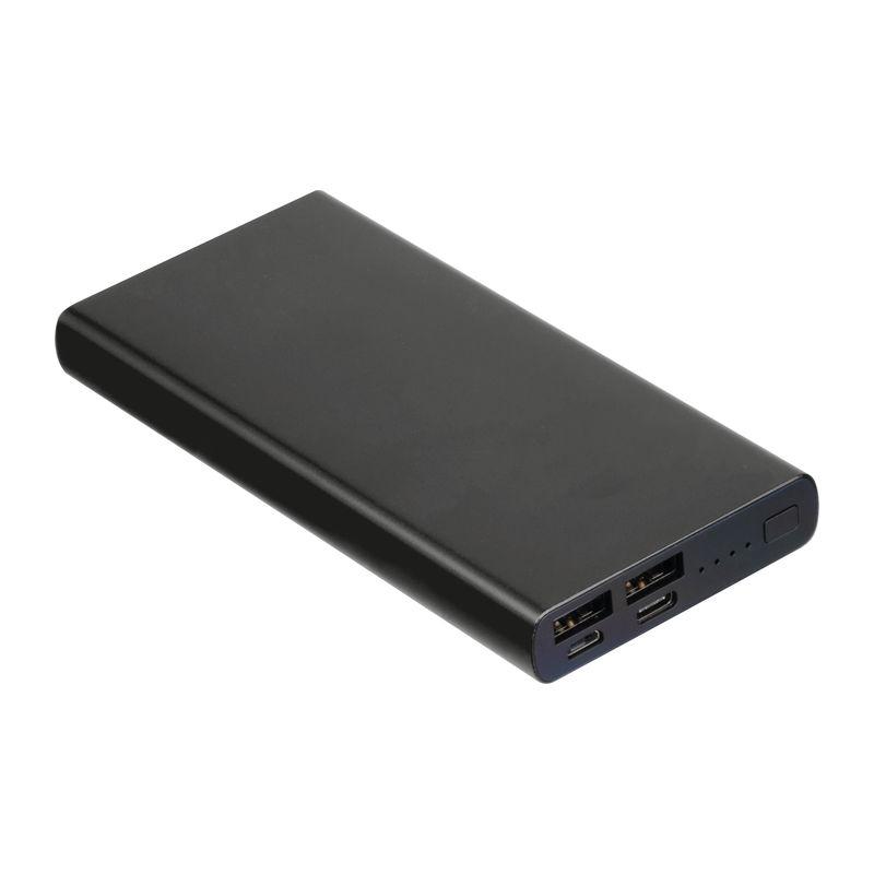 Powerbank din aluminiu reciclat, 10.000 mAh Negru