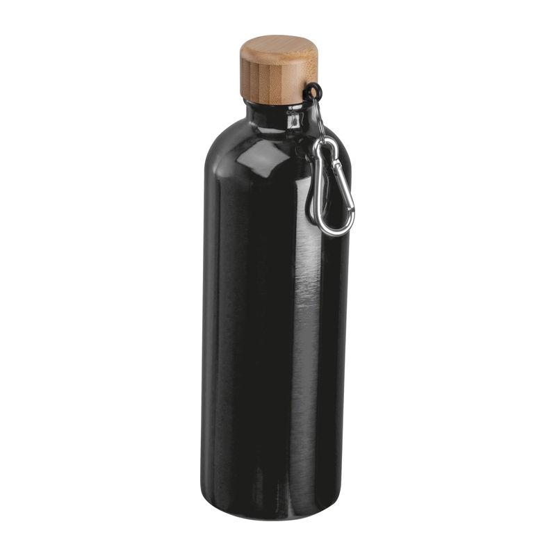 Sticlă din oțel inoxidabil cu carabină, 750 ml Negru