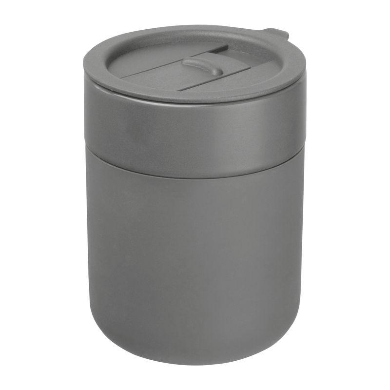 Cană ceramică cu înveliș din silicon, 340 ml Gri