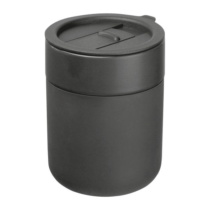 Cană ceramică cu înveliș din silicon, 340 ml Gri închis