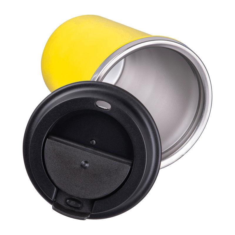 Pahar din oțel inoxidabil cu perete dublu, 350 ml Galben