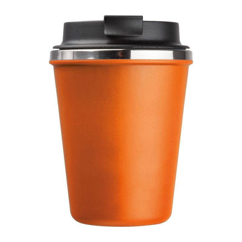 Pahar din oțel inoxidabil cu perete dublu, 350 ml Portocaliu