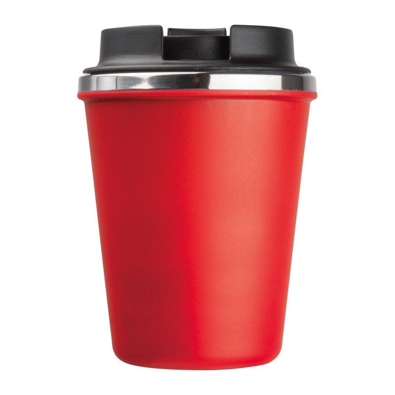Pahar din oțel inoxidabil cu perete dublu, 350 ml Roșu