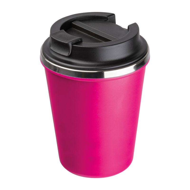 Pahar din oțel inoxidabil cu perete dublu, 350 ml Roz