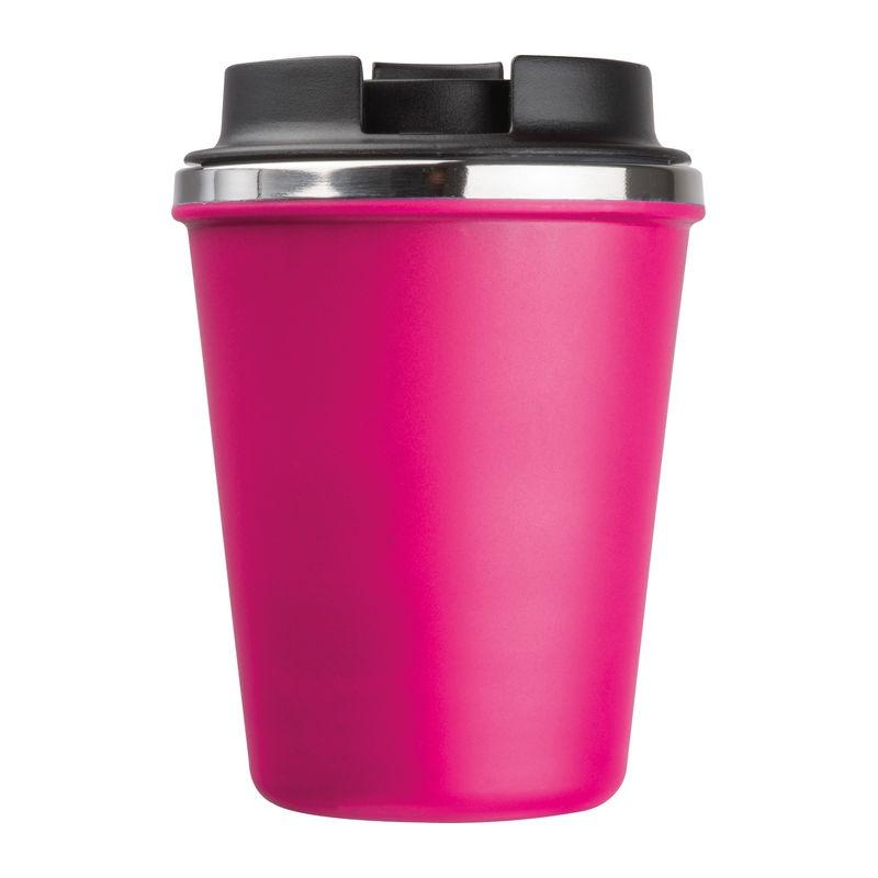 Pahar din oțel inoxidabil cu perete dublu, 350 ml Roz