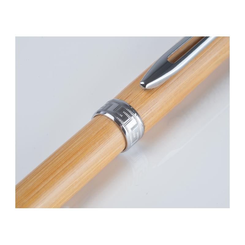 Pix din bambus cu mecanism rotativ în etui Beige