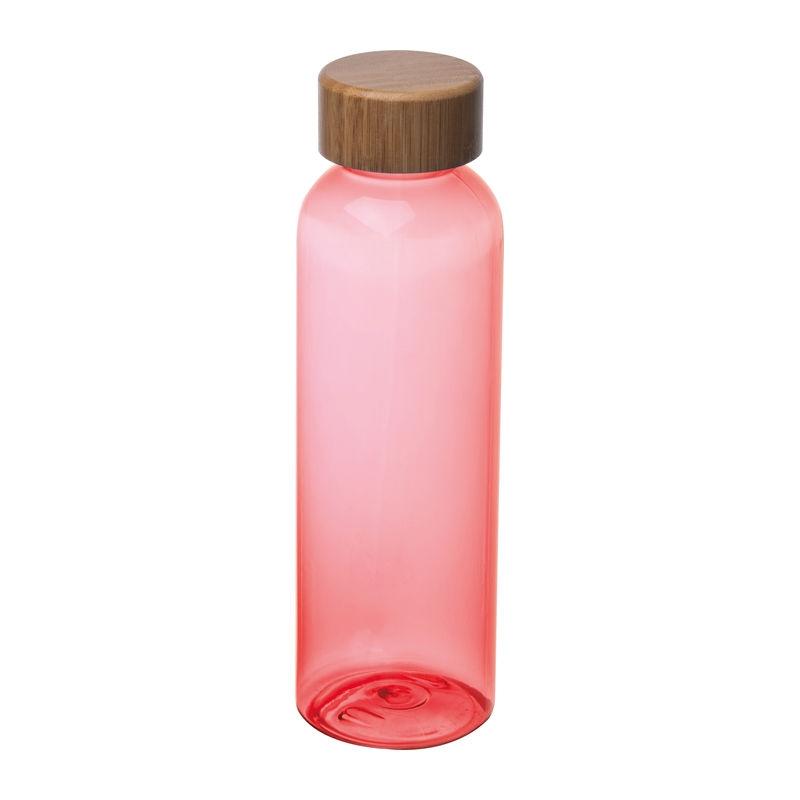 Sticlă de băut PET cu capac din bambus, 500 ml