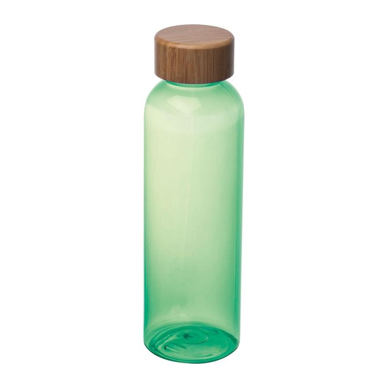Sticlă de băut PET cu capac din bambus, 500 ml