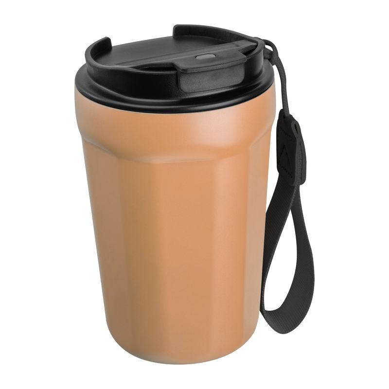 Pahar din oțel inoxidabil pentru voiaj, 350 ml Beige