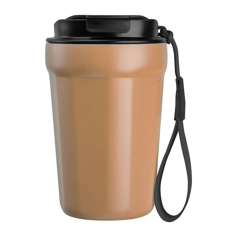 Pahar din oțel inoxidabil pentru voiaj, 350 ml Beige