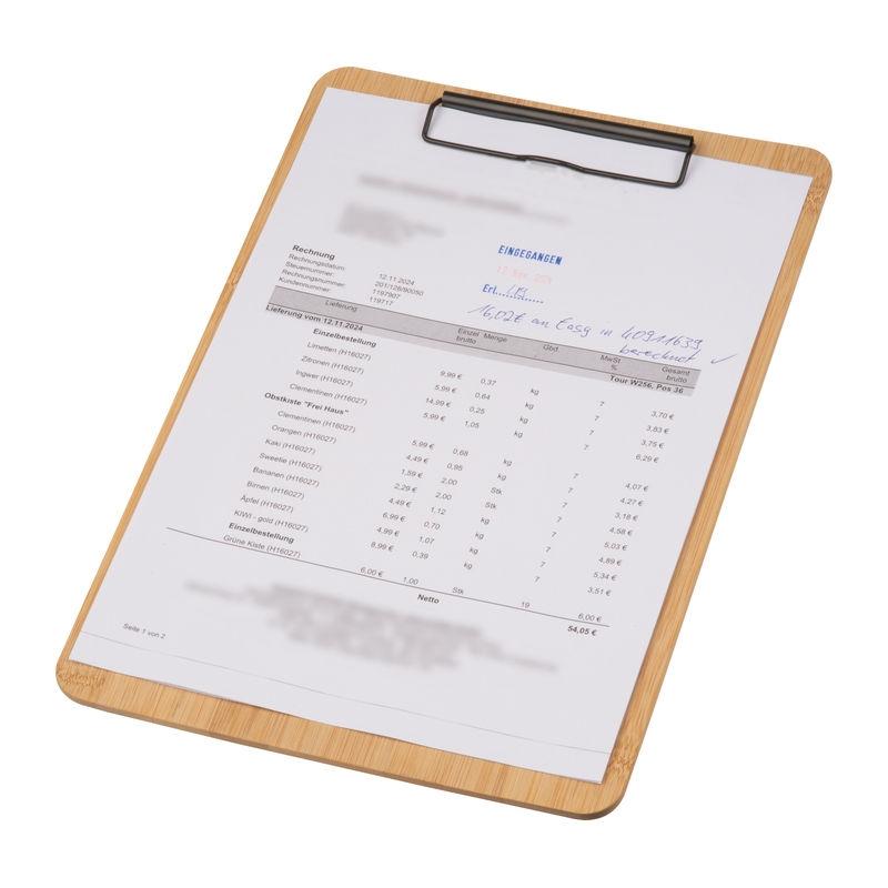 Clipboard A4 din bambus Beige