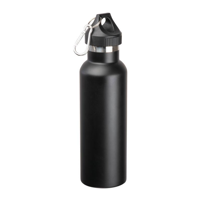 Sticlă termoizolantă cu vid și carabină, 500 ml Negru