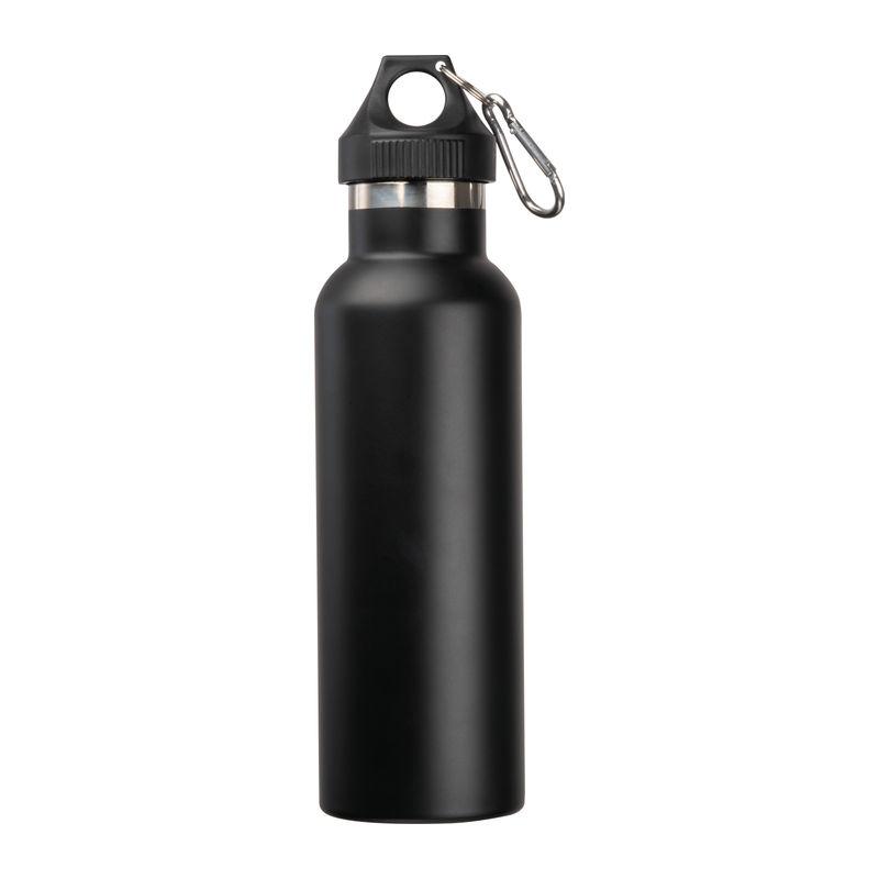 Sticlă termoizolantă cu vid și carabină, 500 ml Negru