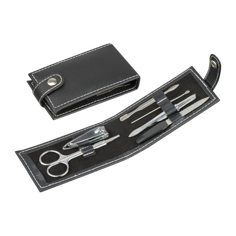 Set manichiură în etui de piele, 7 piese