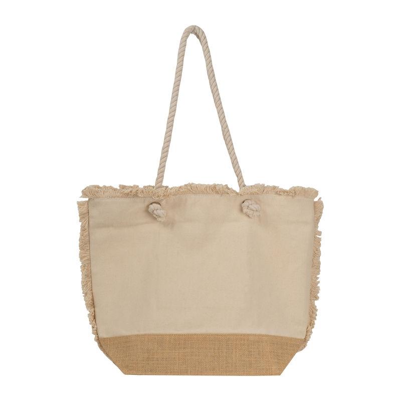Sacoșă de plajă Oeko-Tex® naturală Beige