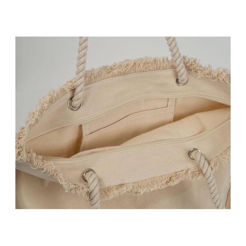 Sacoșă de plajă Oeko-Tex® naturală Beige