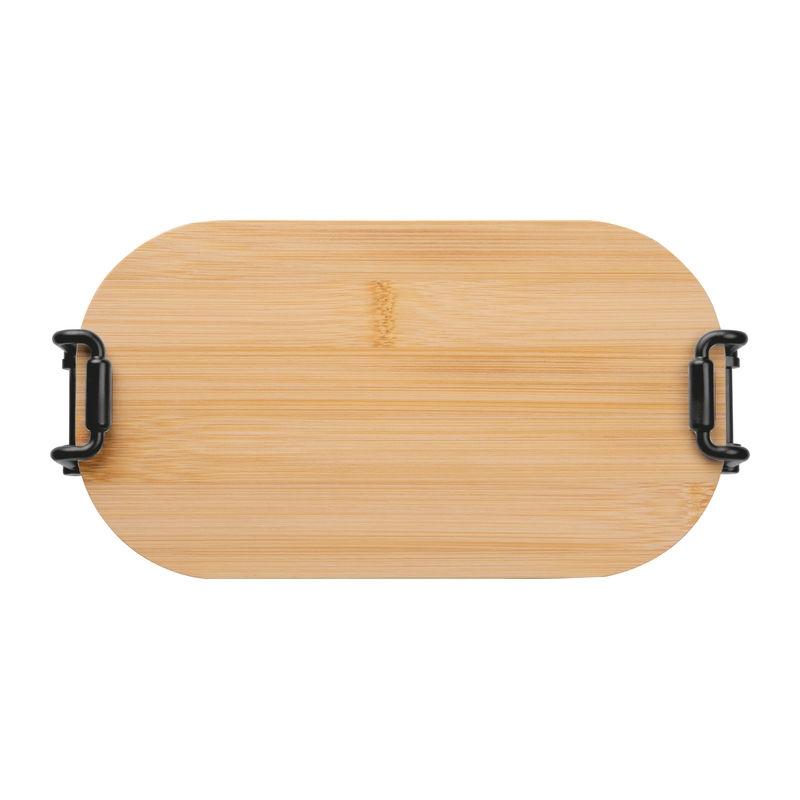 Caserolă cu capac din bambus, 750 ml Negru