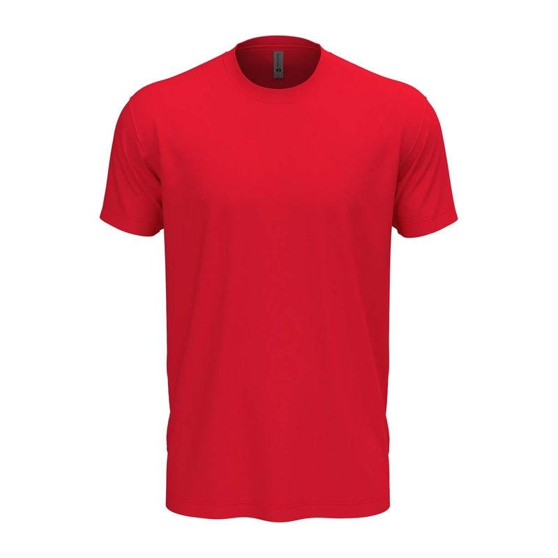 Tricou cu guler la baza gâtului pentru bărbați și femei Red 3XL