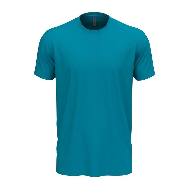 Tricou cu guler la baza gâtului pentru bărbați și femei Turquoise 3XL