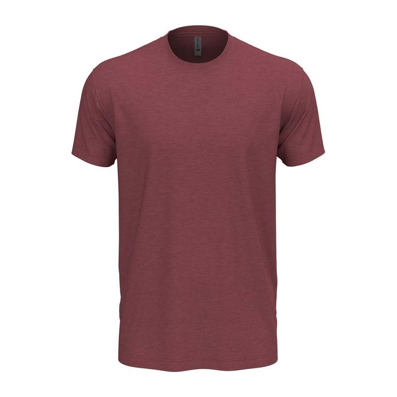 Tricou cu guler la baza gâtului pentru bărbați și femei Heather Maroon XXL