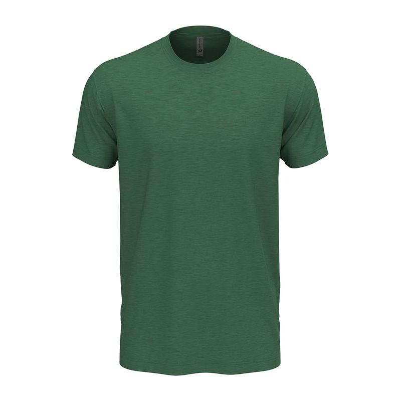 Tricou cu guler la baza gâtului pentru bărbați și femei Heather Forest Green XXL