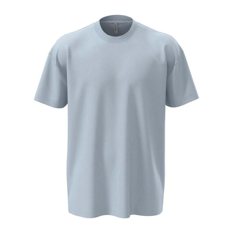 Tricou cu guler la baza gâtului pentru bărbați și femei Stonewash Denim L