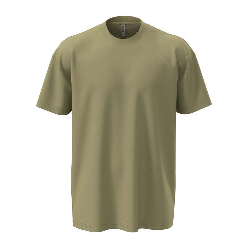 Tricou cu guler la baza gâtului pentru bărbați și femei Light Olive L