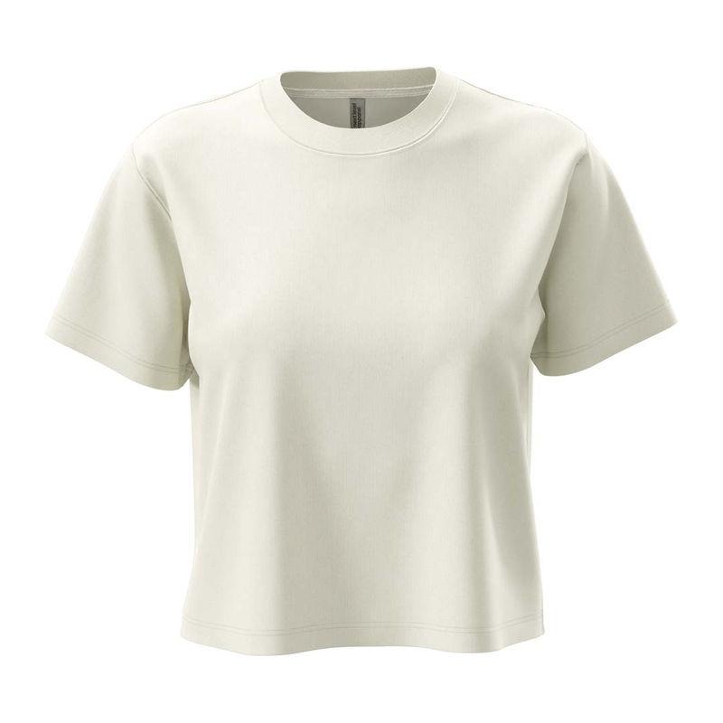 Tricou scurt cu guler la baza gâtului pentru femei