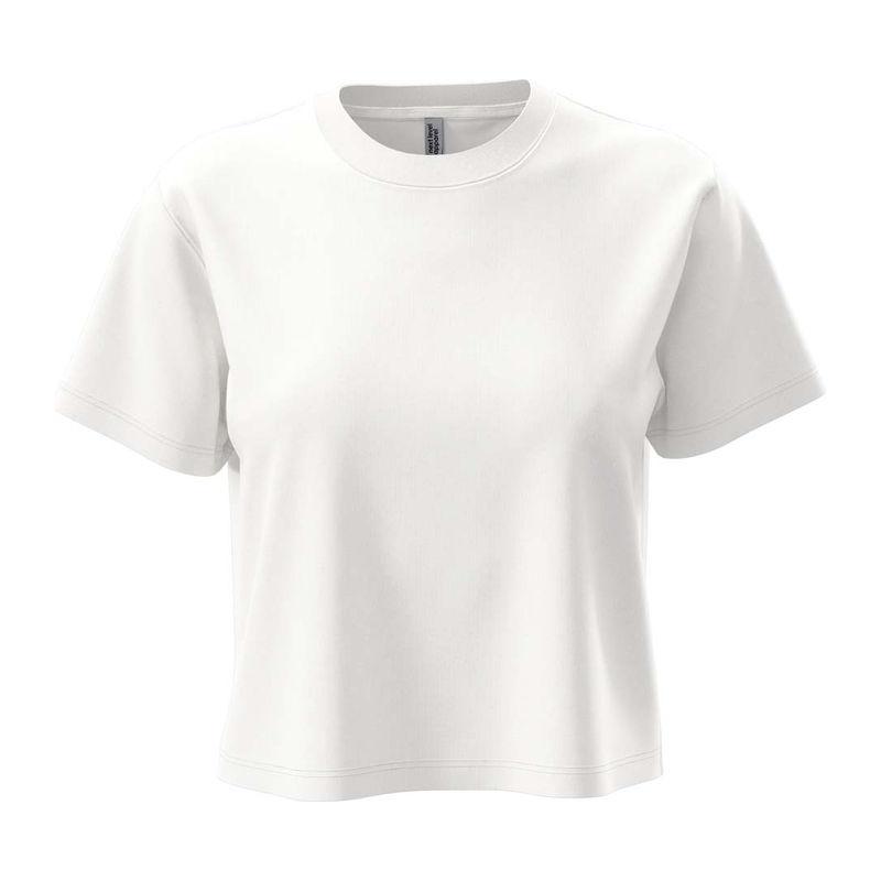 Tricou scurt cu guler la baza gâtului pentru femei