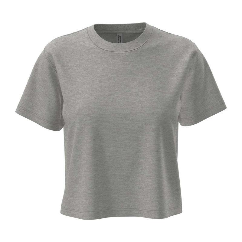Tricou scurt cu guler la baza gâtului pentru femei