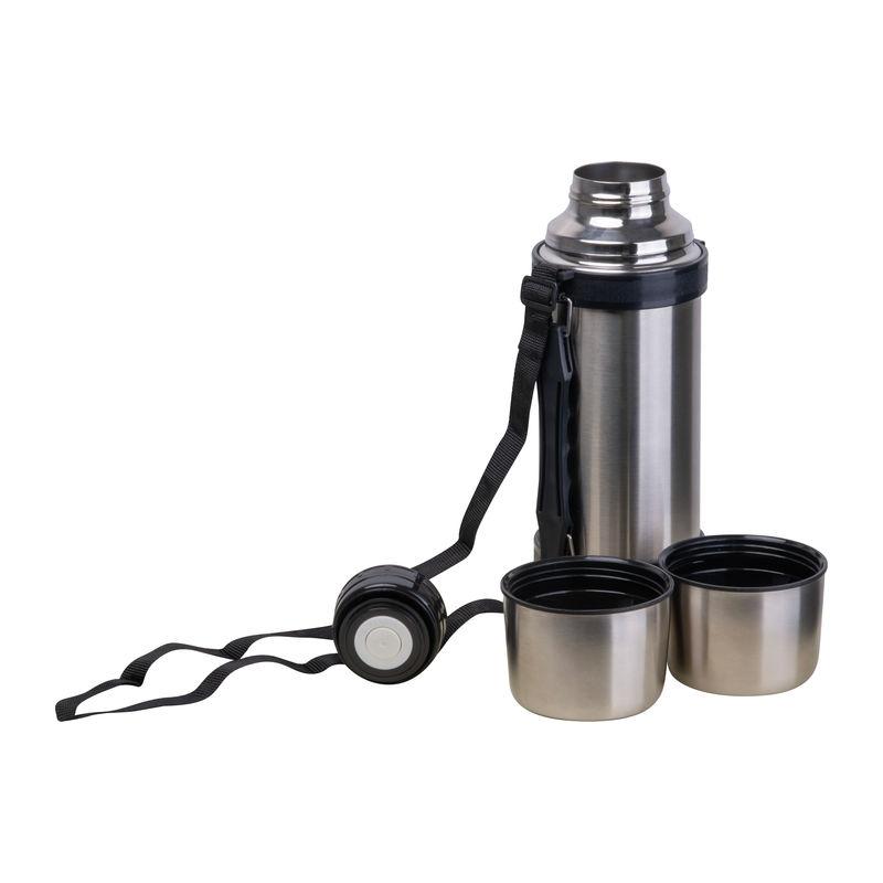 Termos vacuum cu pahare, 1000 ml Gri