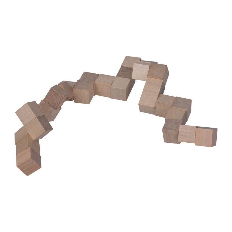 Puzzle cub șarpe din lemn Beige