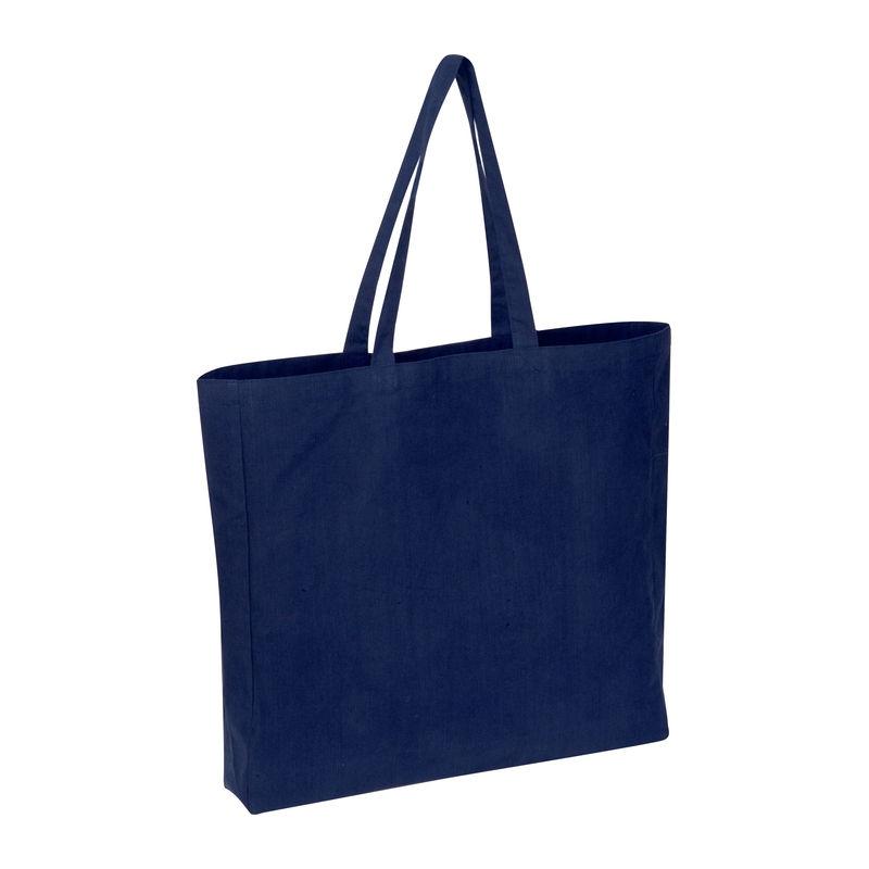 Geantă shopper din bumbac și poliester reciclate Albastru închis