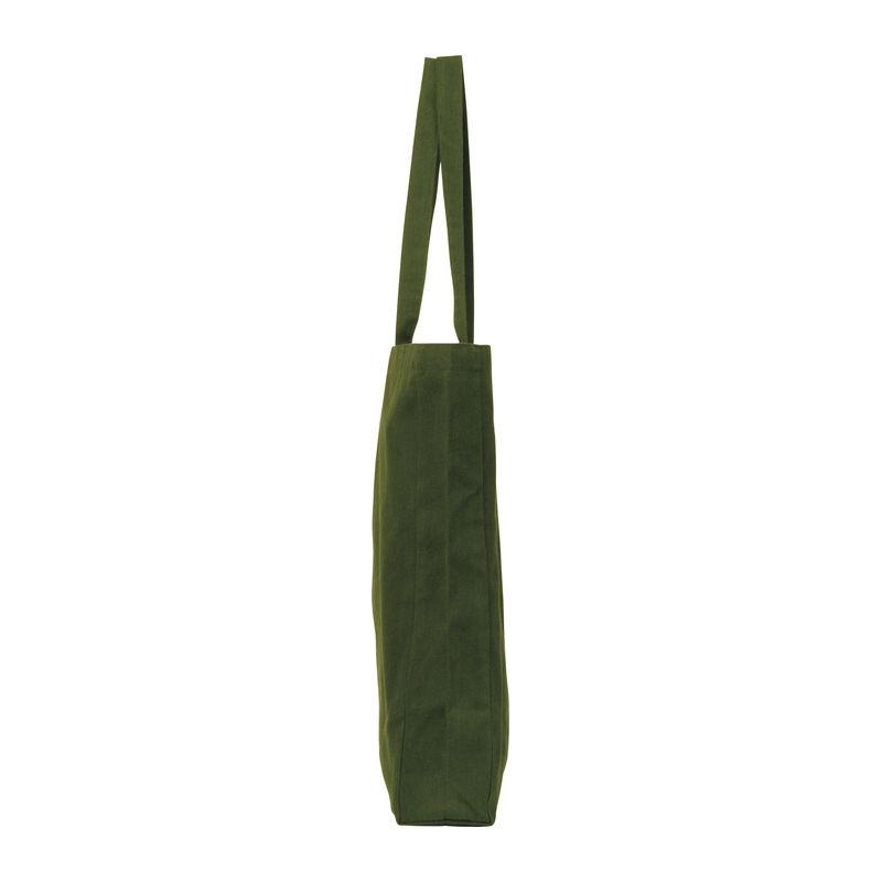 Geantă shopper din bumbac și poliester reciclate Khaki