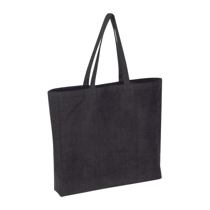 Geantă shopper din bumbac și poliester reciclate Negru