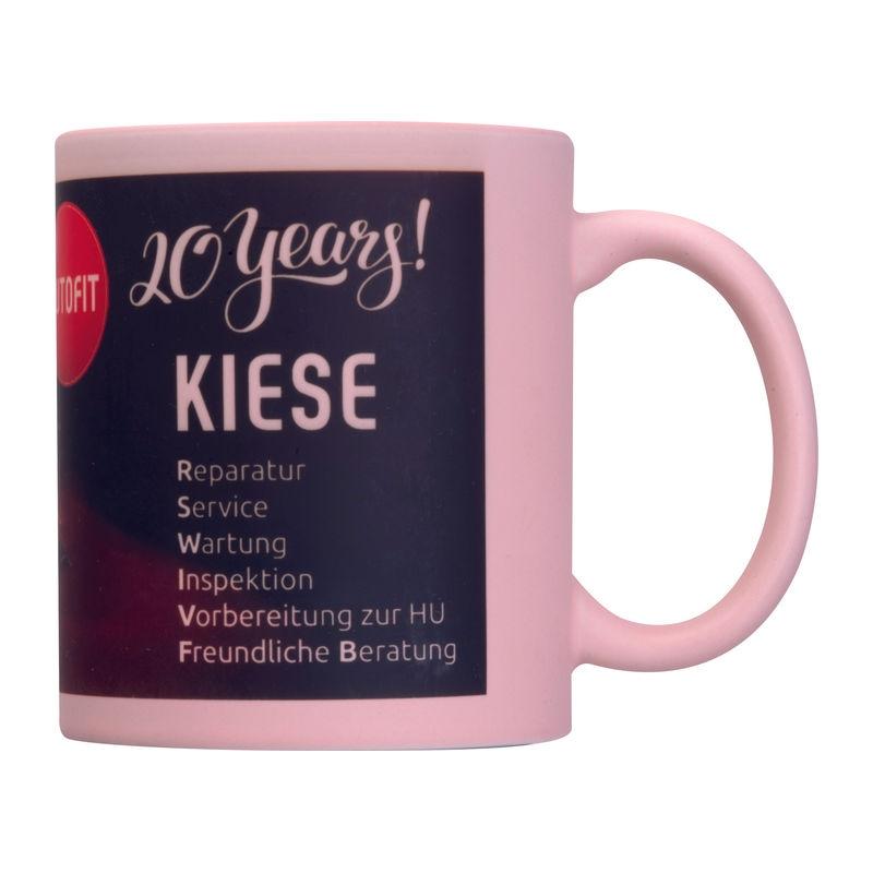 Cană pentru sublimare din ceramică mată Roz