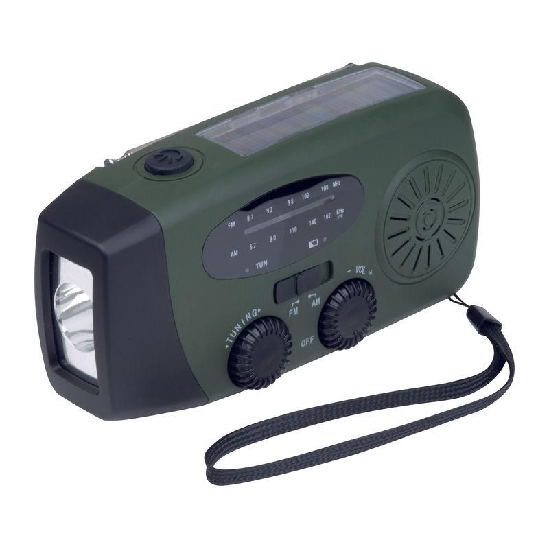 Radio de urgență cu manivelă Verde Inchis