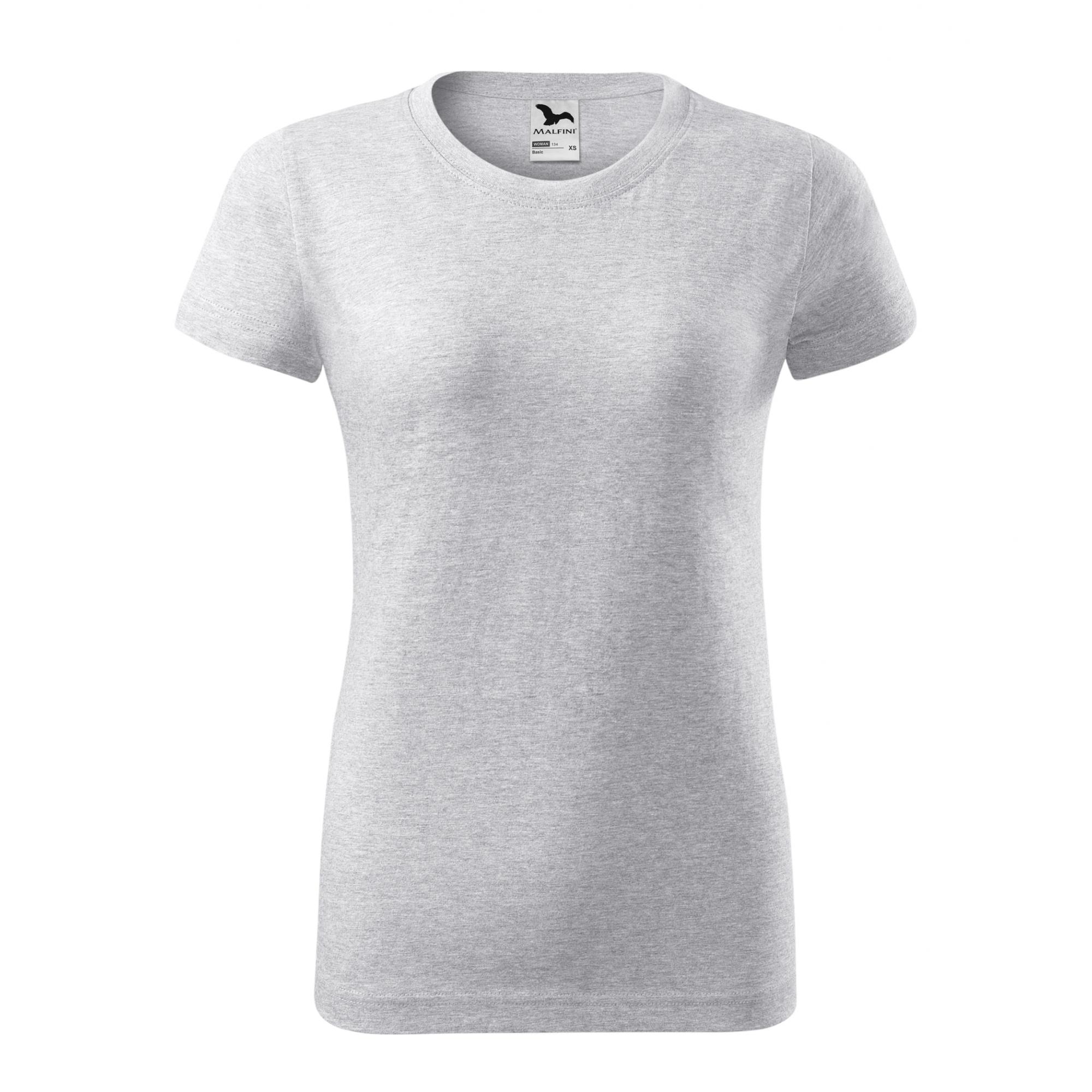 Tricou pentru damă Basic 134 Gri deschis XL