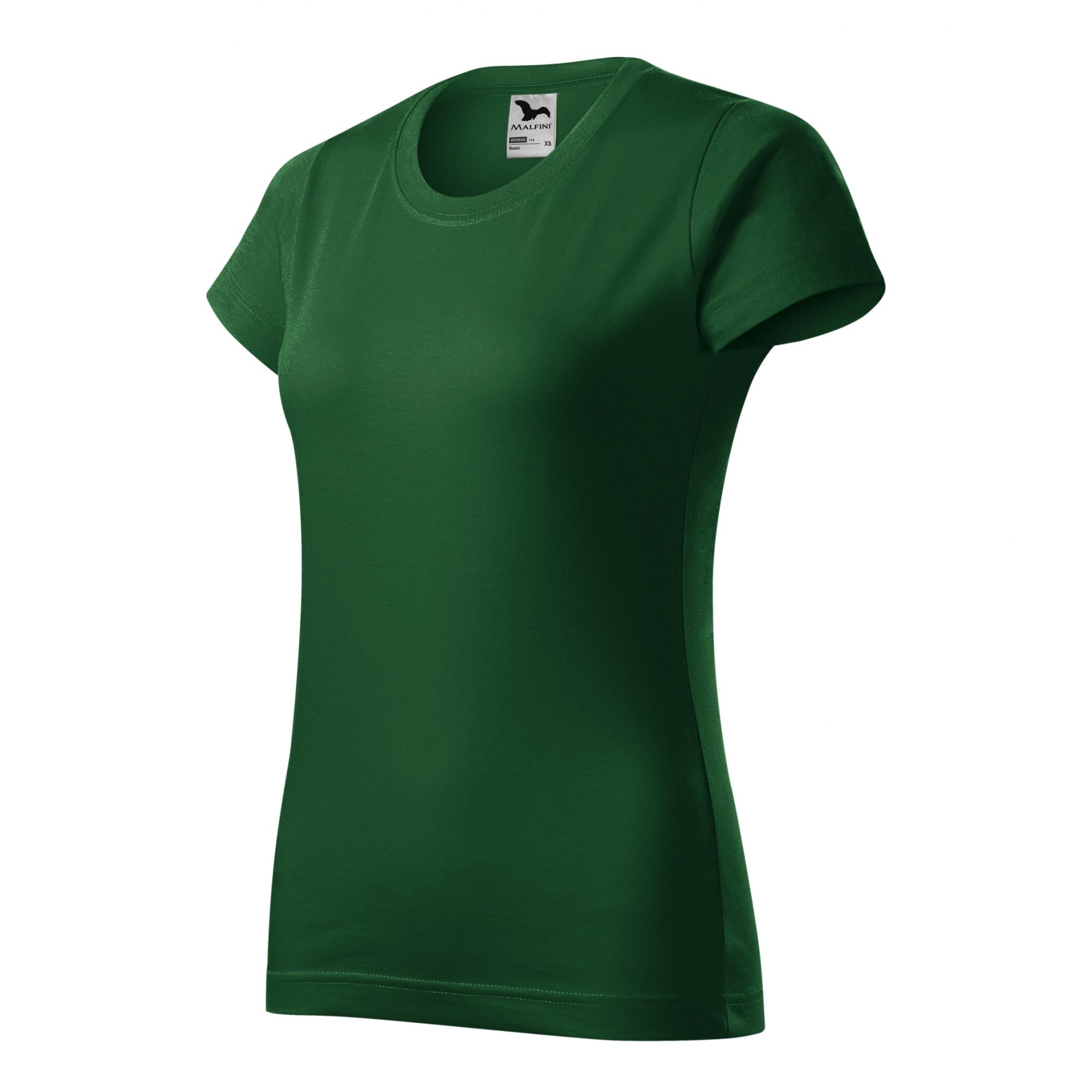 Tricou pentru damă Basic 134 Verde sticla XL