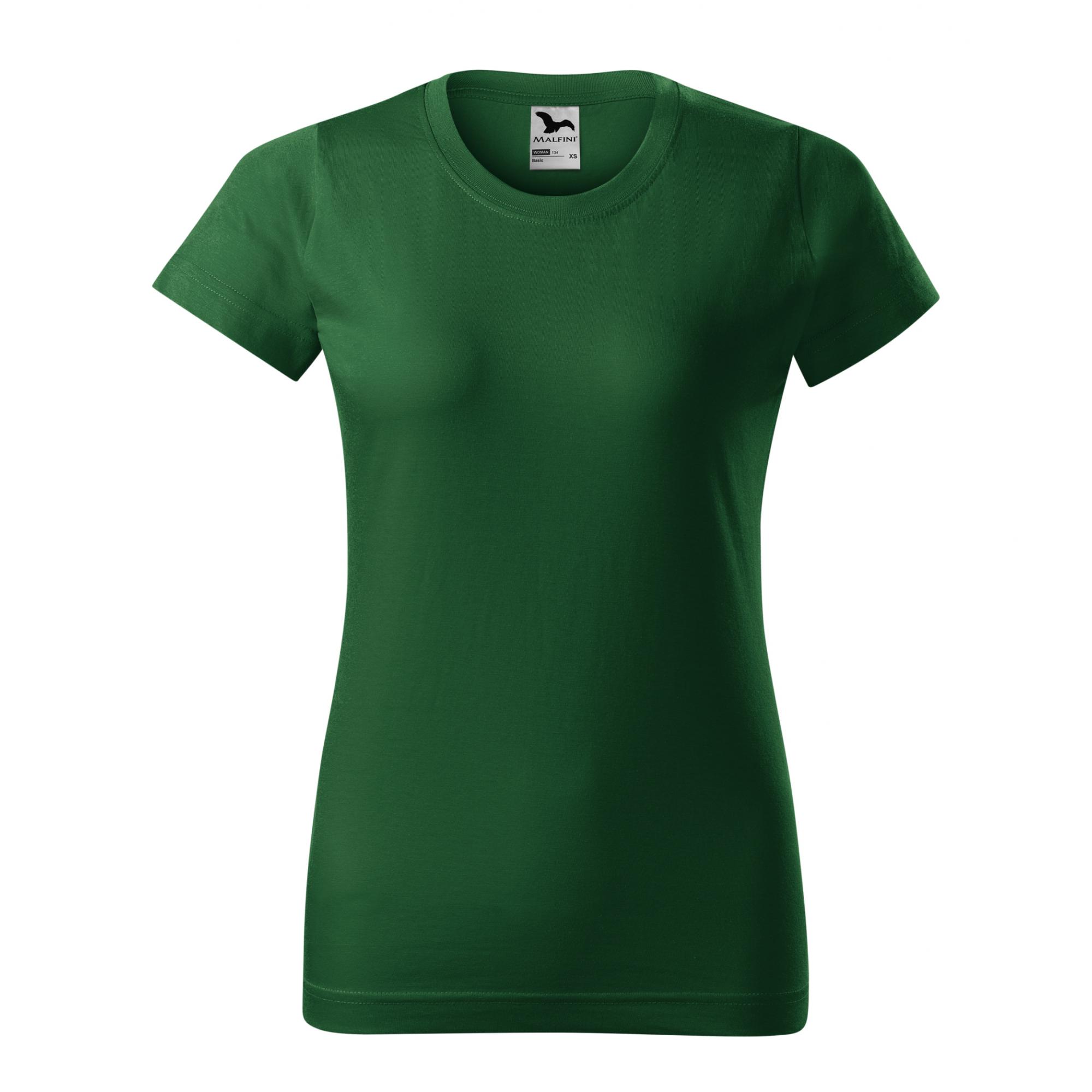 Tricou pentru damă Basic 134 Verde sticla XL