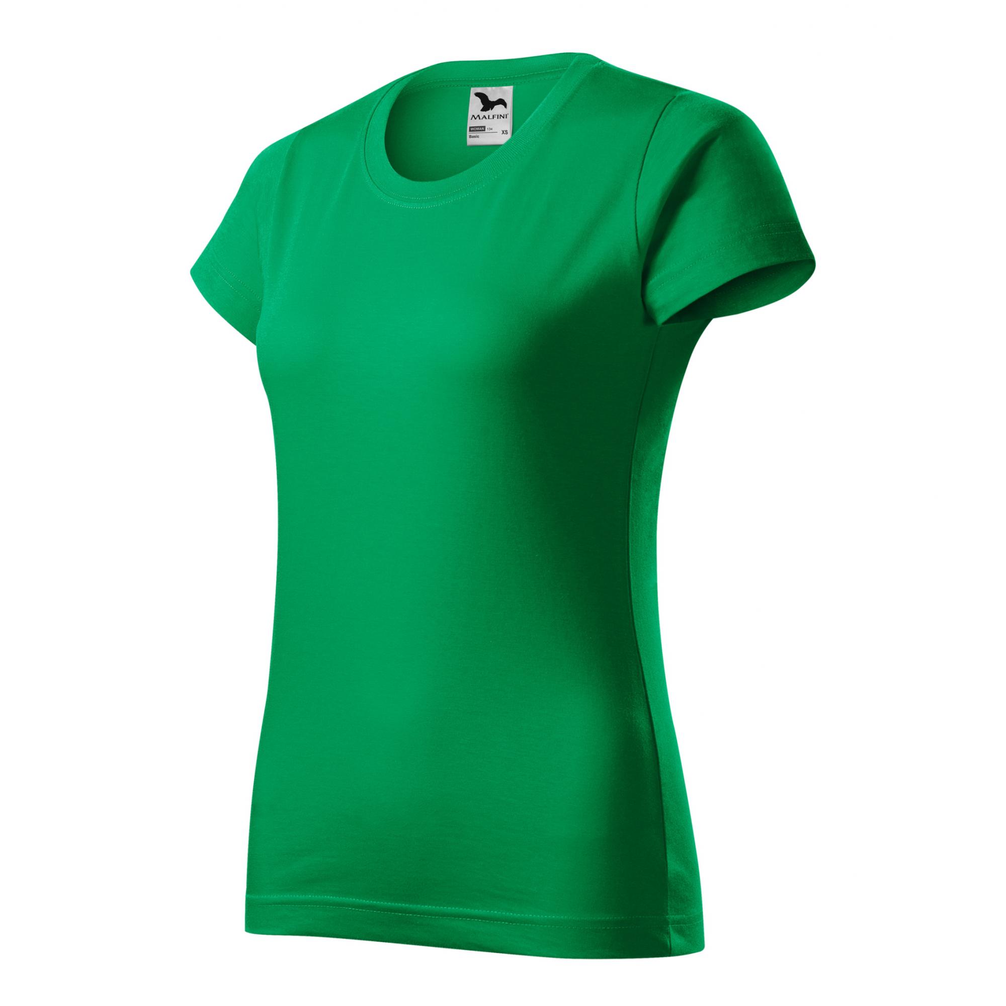 Tricou pentru damă Basic 134 Verde mediu XS