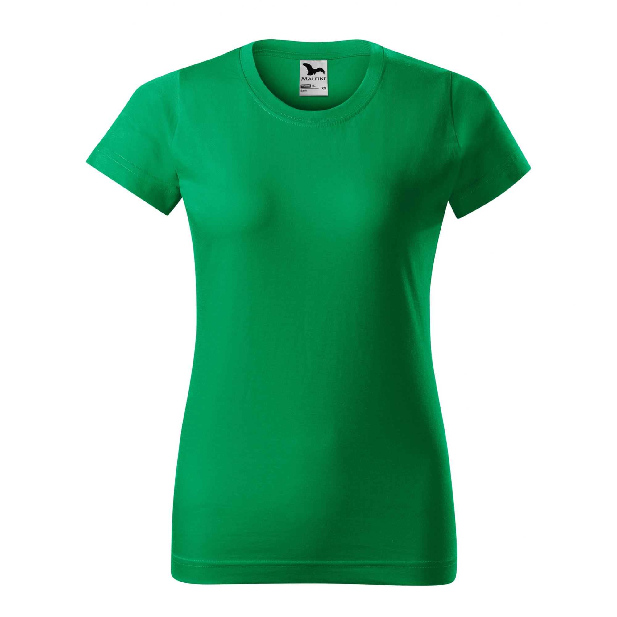 Tricou pentru damă Basic 134 Verde mediu XS