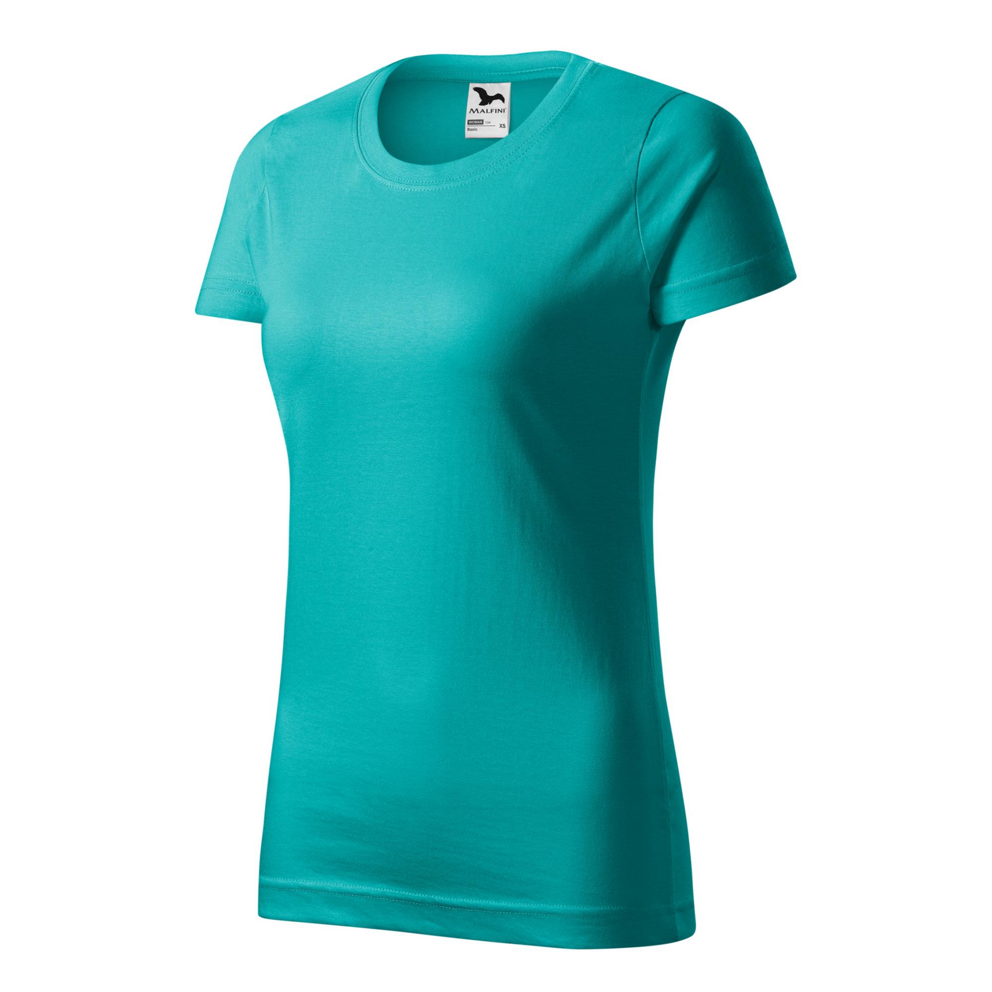 Tricou pentru damă Basic 134 Verde smarald XXL
