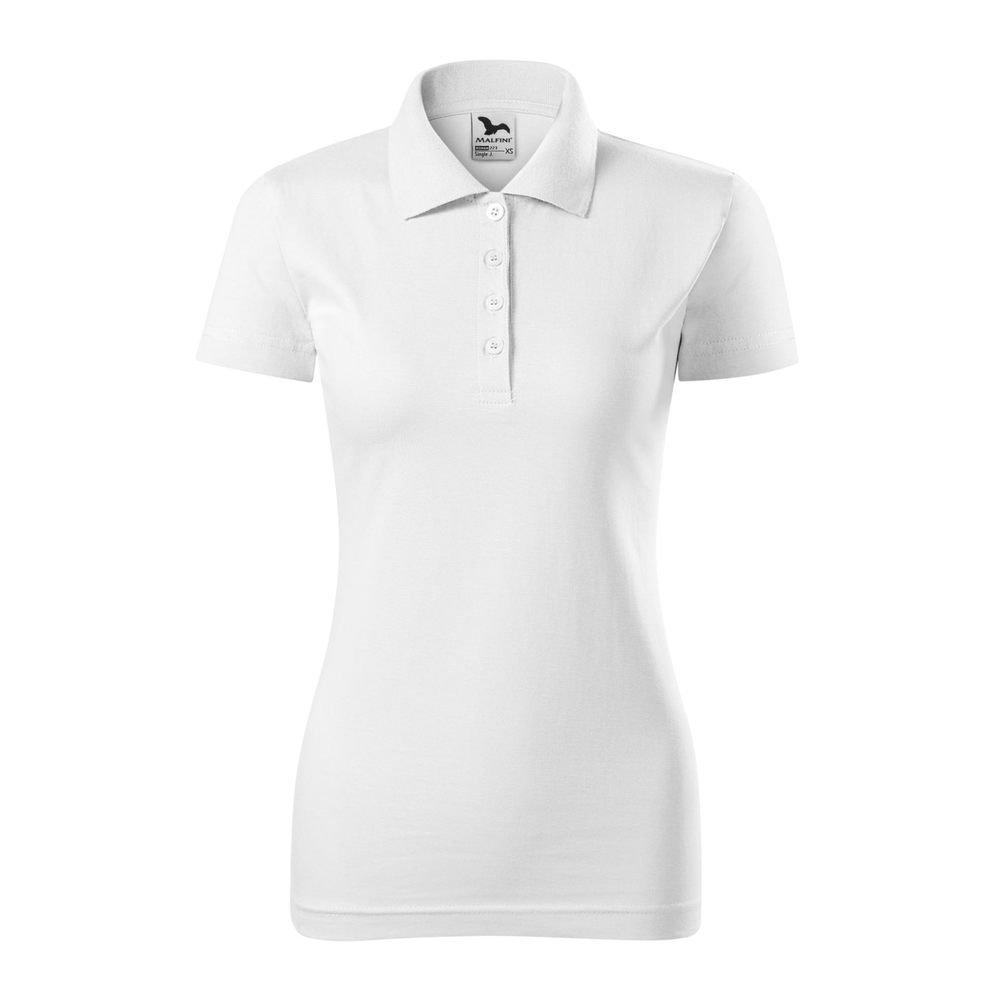 Tricou polo pentru damă Single J. 223 Alb XL