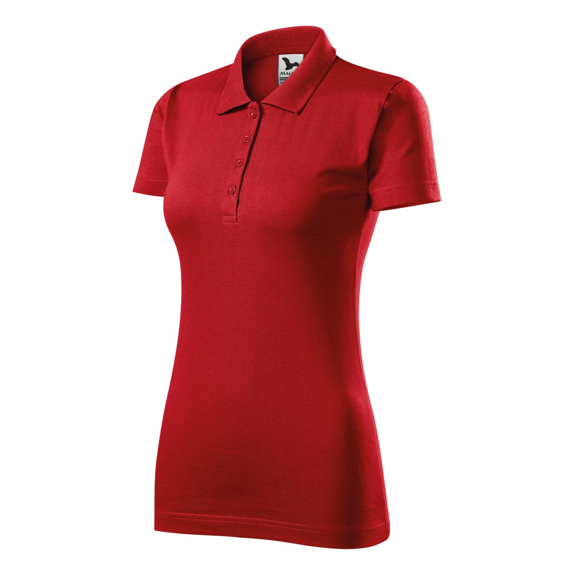 Tricou polo pentru damă Single J. 223 Rosu XXL