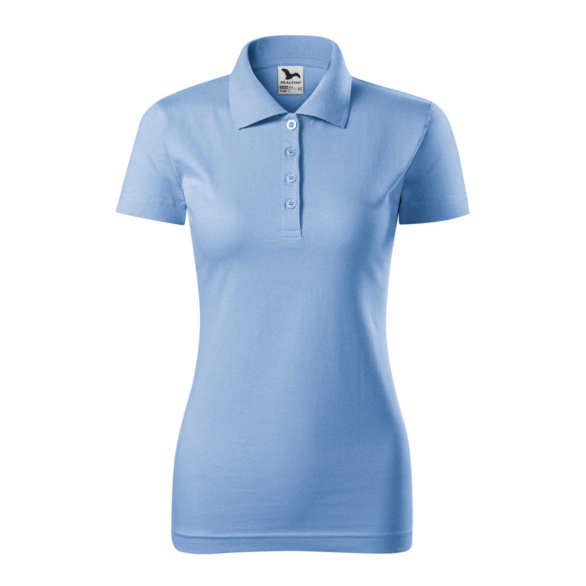 Tricou polo pentru damă Single J. 223 Albastru deschis XXL