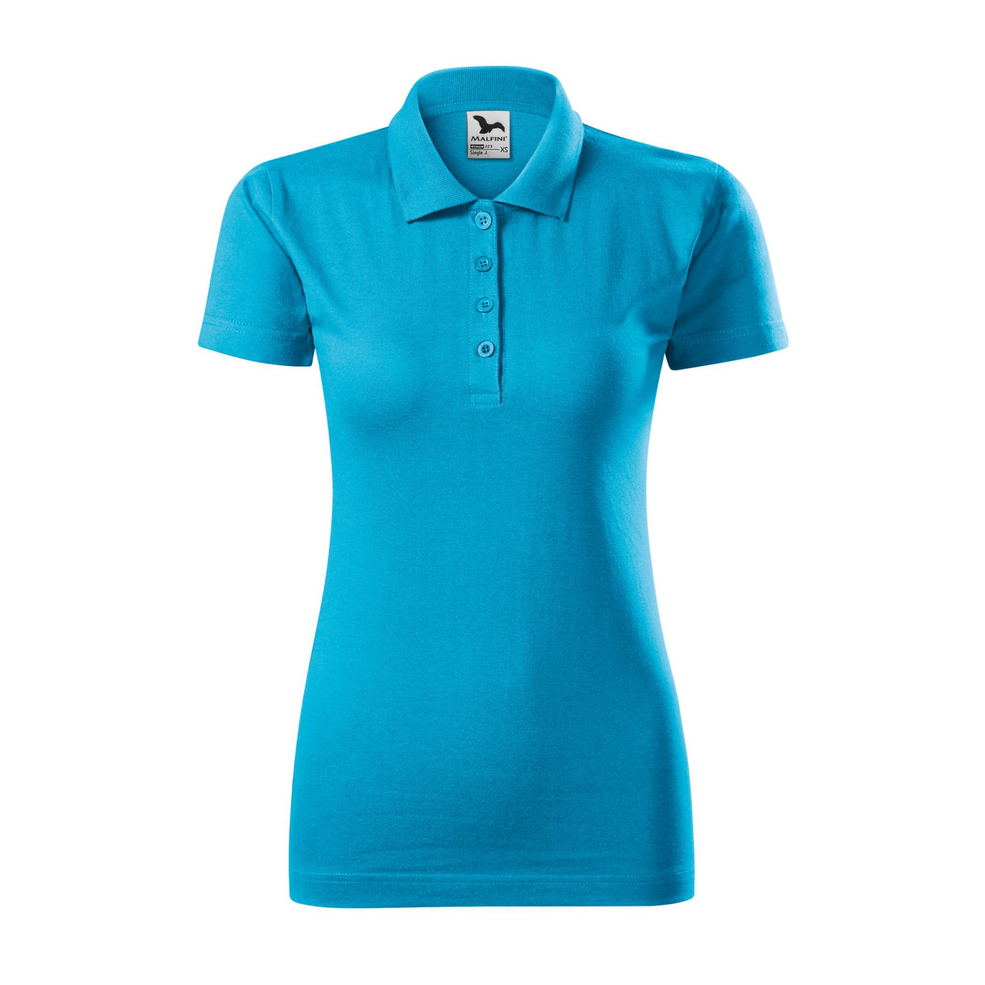 Tricou polo pentru damă Single J. 223 Turcoaz XL